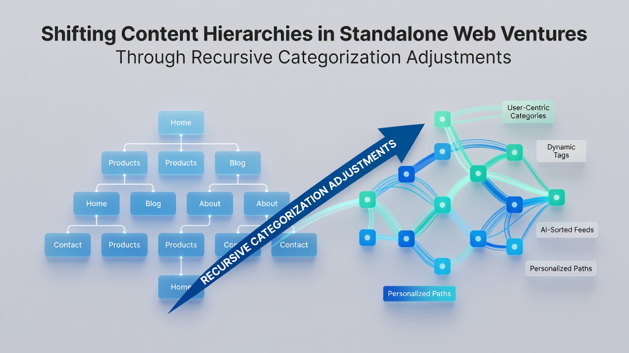 Shifting Content Hierarchies in Standalone Web Ventures Through Recursive Categorization Adjustments