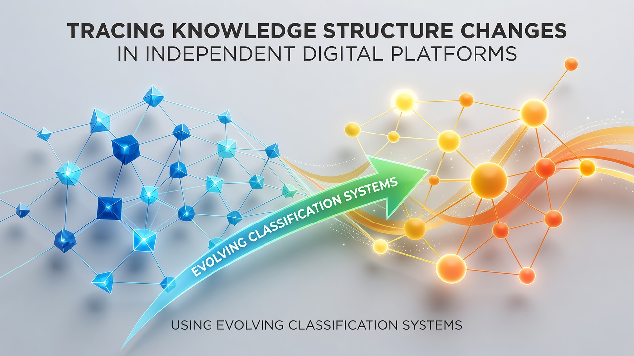 Tracing Knowledge Structure Changes in Independent Digital Platforms Using Evolving Classification Systems